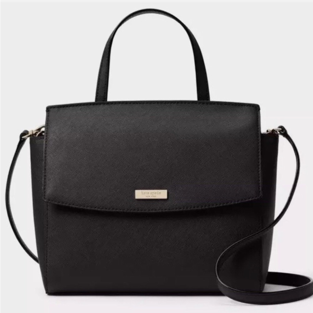 Kate Spade Laurel Way Mini Alisanne Crossbody Bag Black Saffiano Leather